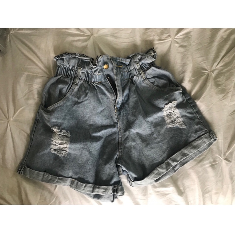 Women's Casual High Waisted Jean Shorts, Pockets